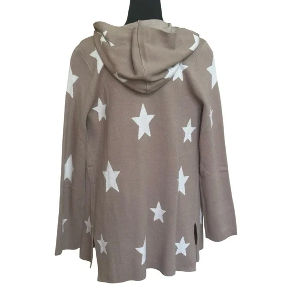 Splendid Tan and White Star Cardigan - Picture 5 of 10